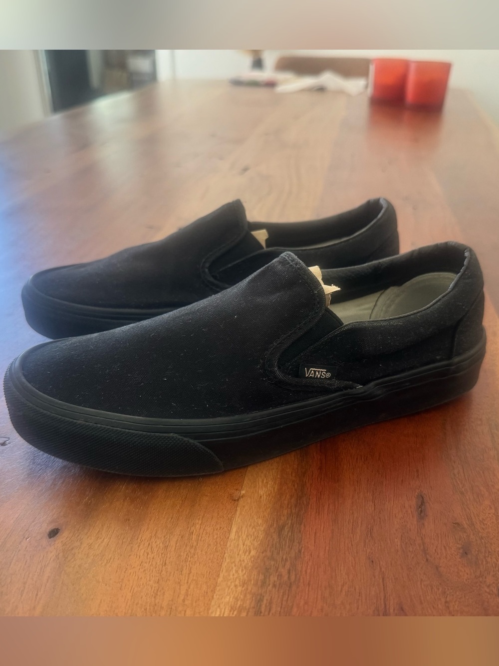 Vans Classic Slip On Men's Black Canvas Sneakers